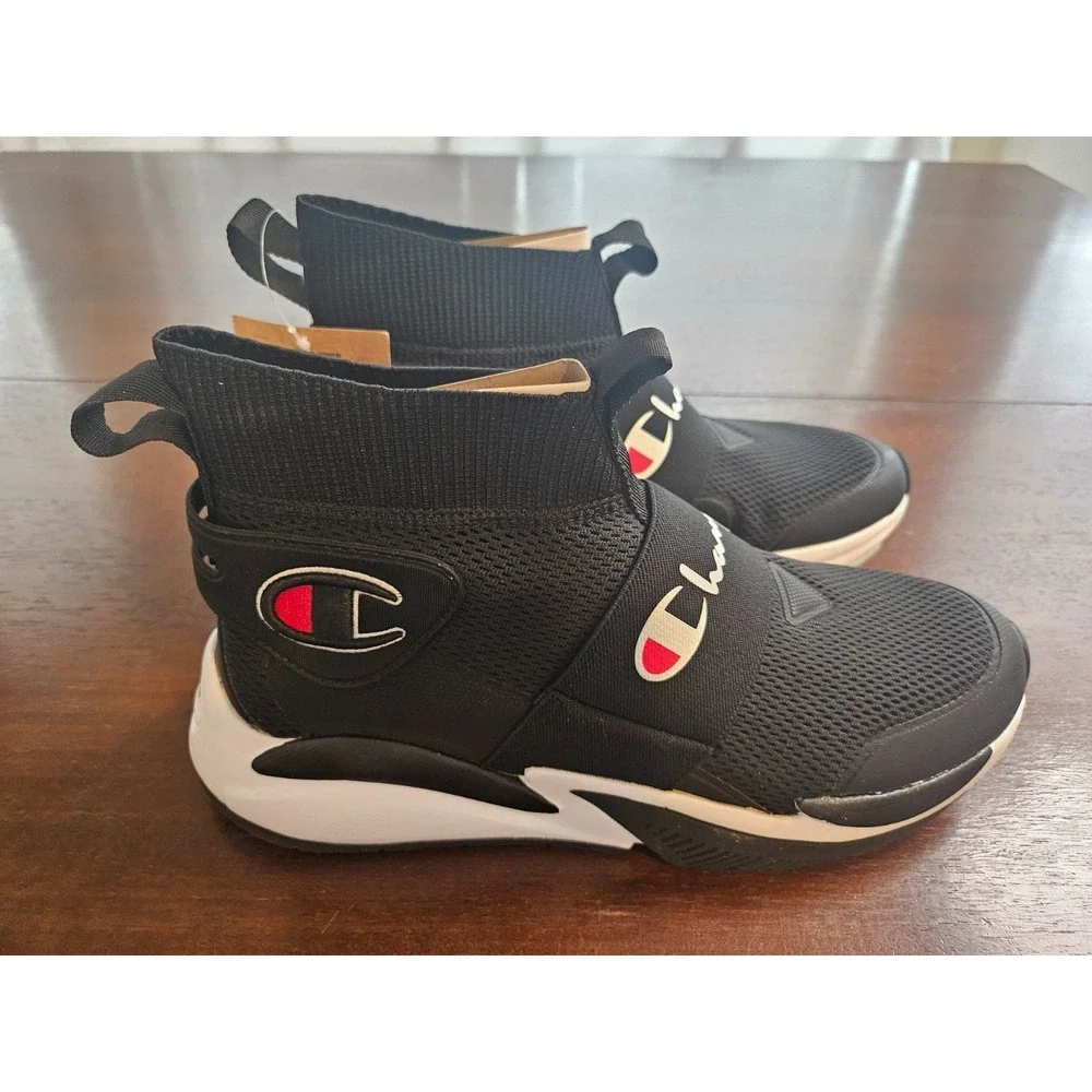 Champion XG Pro Athletic Men Size 11 Black High Top Pull-On Sneakers CP101327M